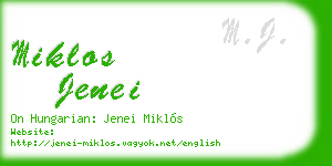 miklos jenei business card