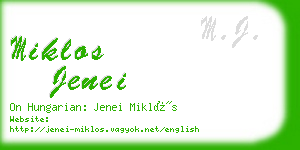 miklos jenei business card